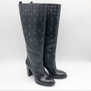 Nine West Quatrina Round Leather Knee High Boot